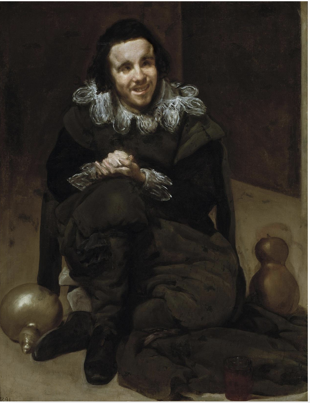 <ul><li><p><strong>Key Features</strong>:<br><br></p><ul><li><p>Portrait of Francisco Lezcano, a court dwarf, with a dignified and respectful portrayal.</p></li><li><p>Velázquez’s realism and sensitivity to his subjects stand out in this portrayal of a person often marginalized in society.<br></p></li></ul></li></ul><p><strong>Memorable Fact</strong>: This work is significant for its respectful portrayal of a dwarf, showing Velázquez’s deep empathy for his subjects.<br></p>