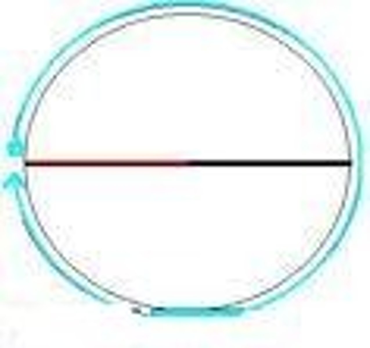 <p>The total length of the outside edge (perimeter) of a circle.</p>