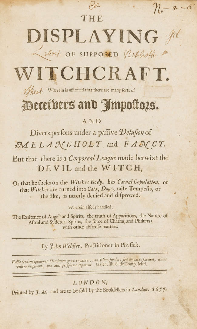 <p>‘The Displaying of Supposed Witchcraft’- 1677</p>