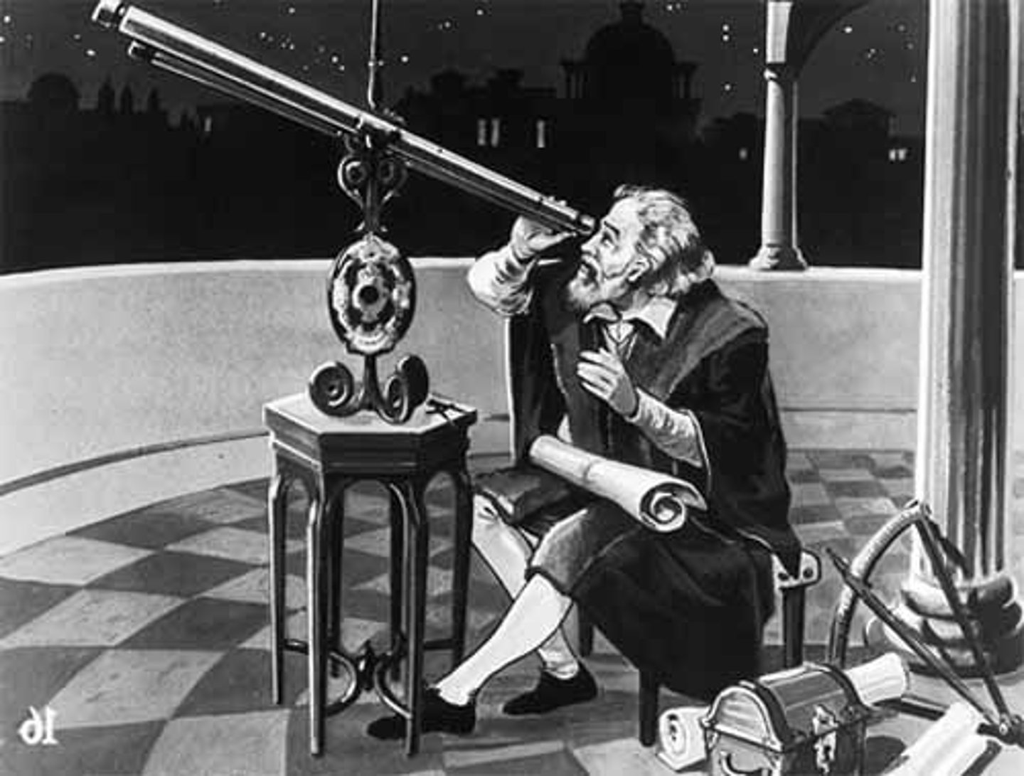 <p>Used a telescope to provide evidence for a heliocentric model.</p>