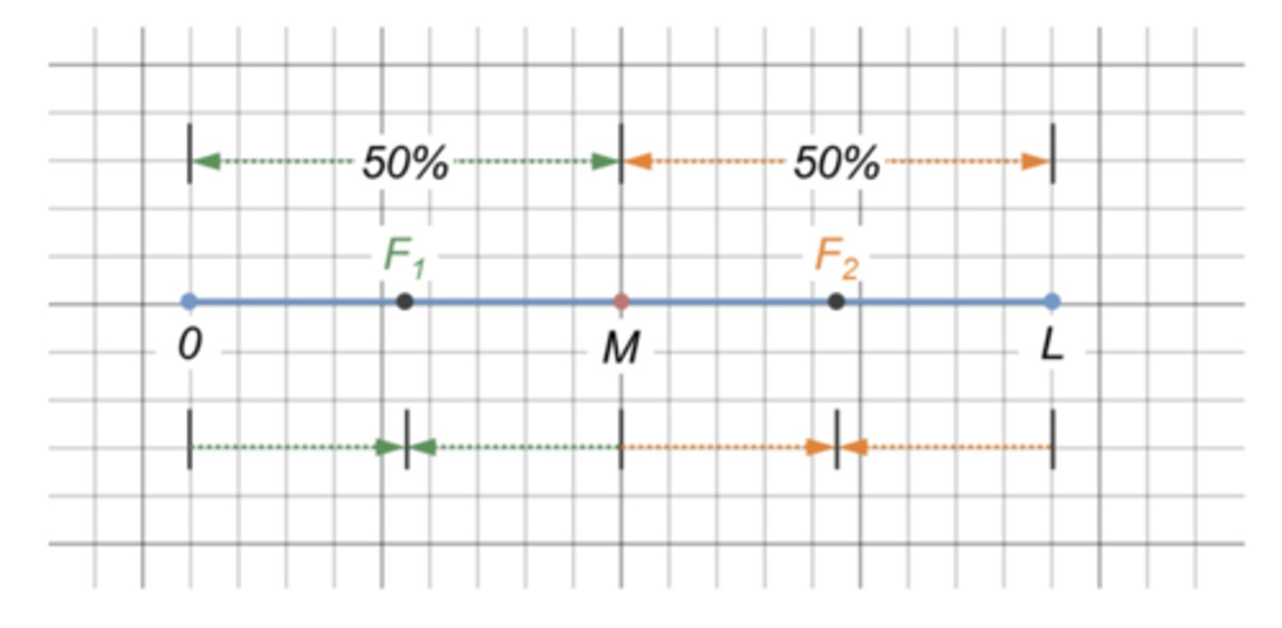 <p>The quantity demanded</p><p>q1 + q2</p><p>Maximisation of the market share of each firm (depends of the position on the street)</p>