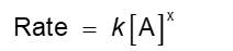 <p>Generally, as temperature increases, rate increases</p><p>The rate constant is temperature dependent: It increases as temperature increases </p><p>Rate constant doubles (approximately) with every 10°C rate</p>