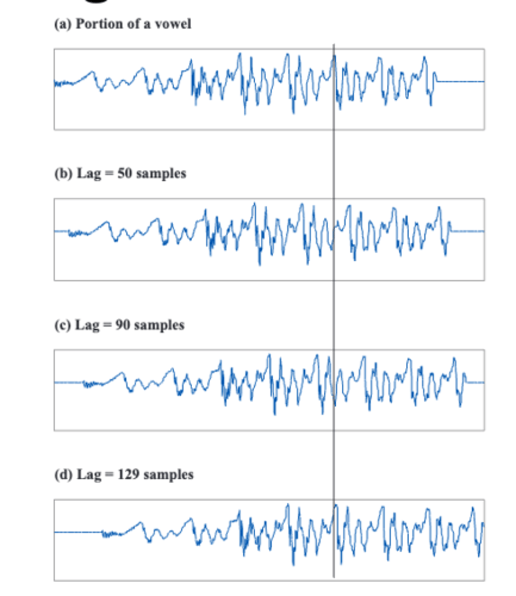 <p>the lag doesn't correlate well with the original</p>