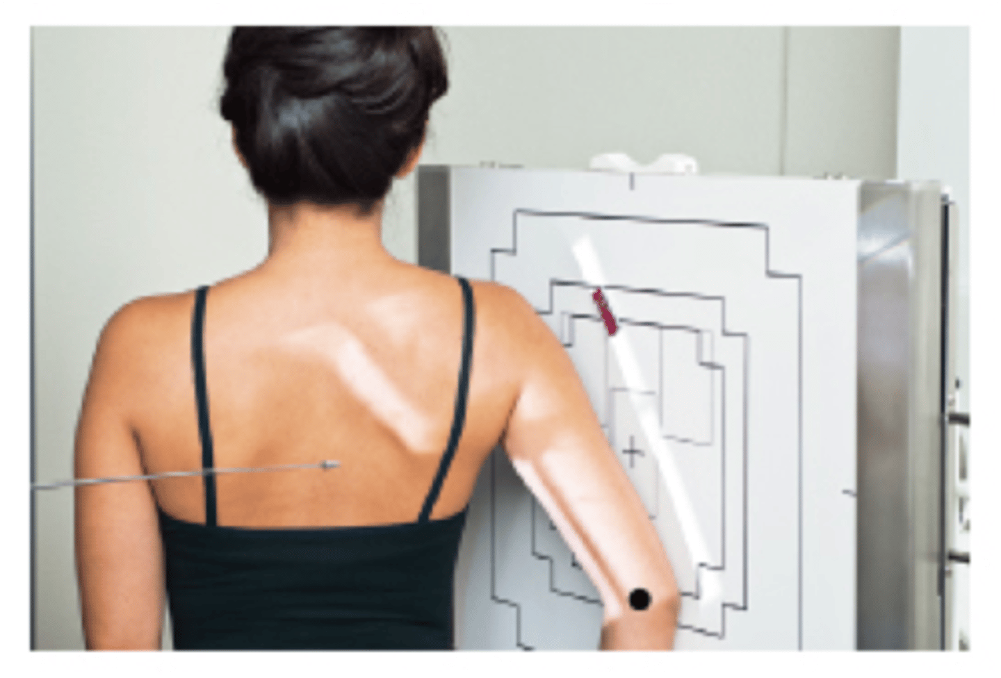 <p>used to see top of humeral head</p>