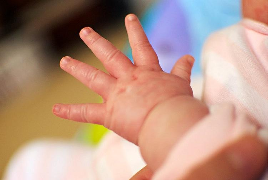<p>Reflexive behavior: Fingers extend as infant withdraws and abducts fingers</p><p>Avoiding reaction: When the dorsum of the hand is touched, the fingers abduct and extend</p><p></p>