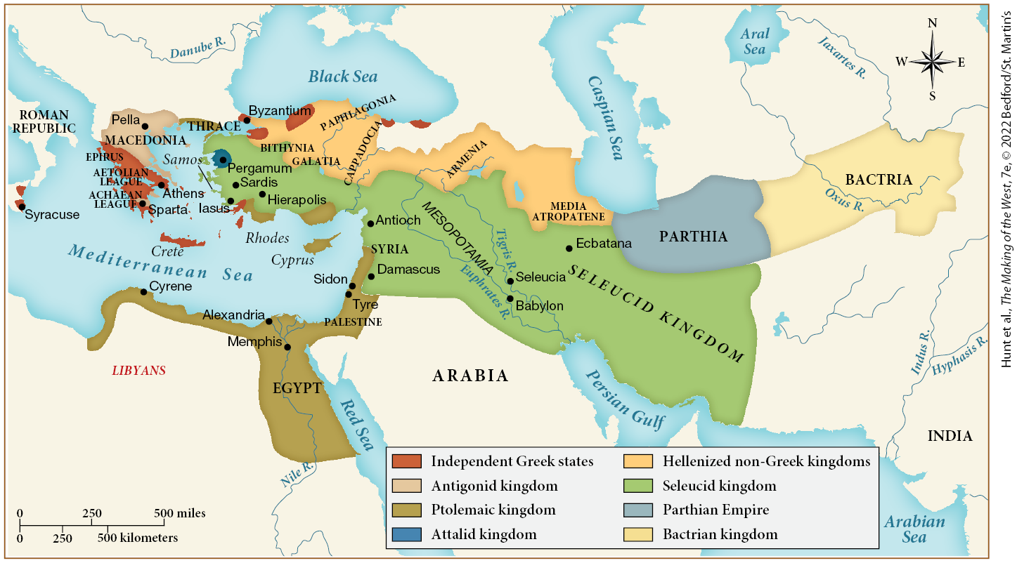<p><span>Which of the following kingdoms or empires likely posed the greatest threat of potential invasion and conquering to the Ptolemaic kingdom?</span></p>
