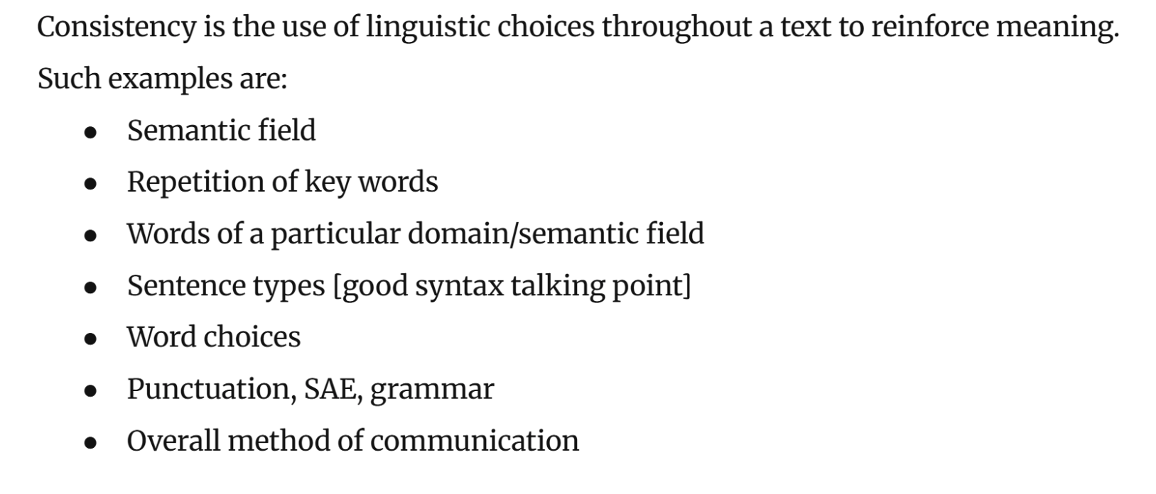 <p>Is not always individual words - just a repetition of a language feature</p>