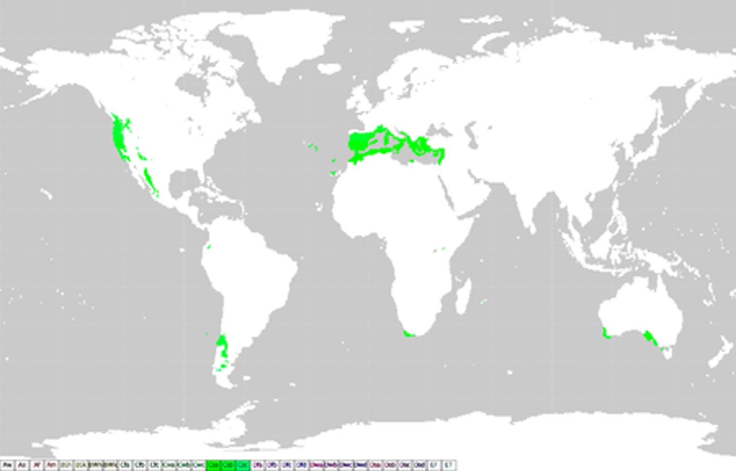 <p>A climate marked by warms, dry, summers and cool, rainy winters - certain crops (like olives, grapes and other fruits, vegetables and tree nuts) grow best here.</p>