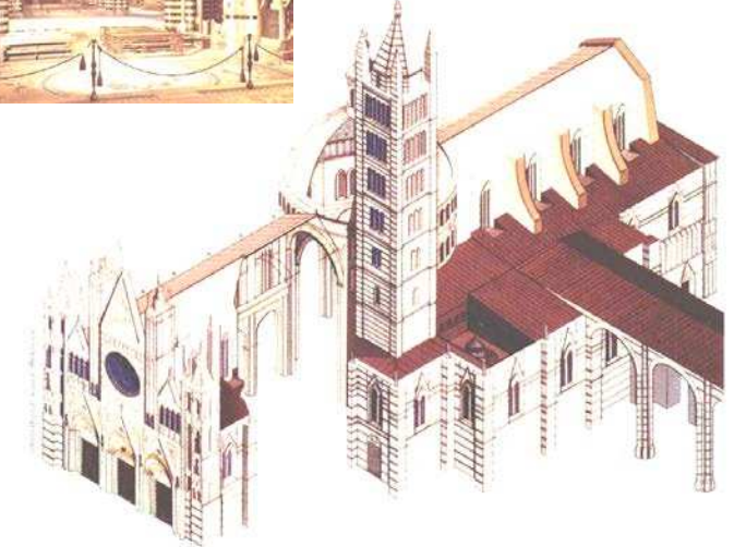 <p>One of most stupendous undertakings since the building of the Pisa cathedral • Outcome of civic pride - all artists in Siena contributed their works to its building and adornment</p>