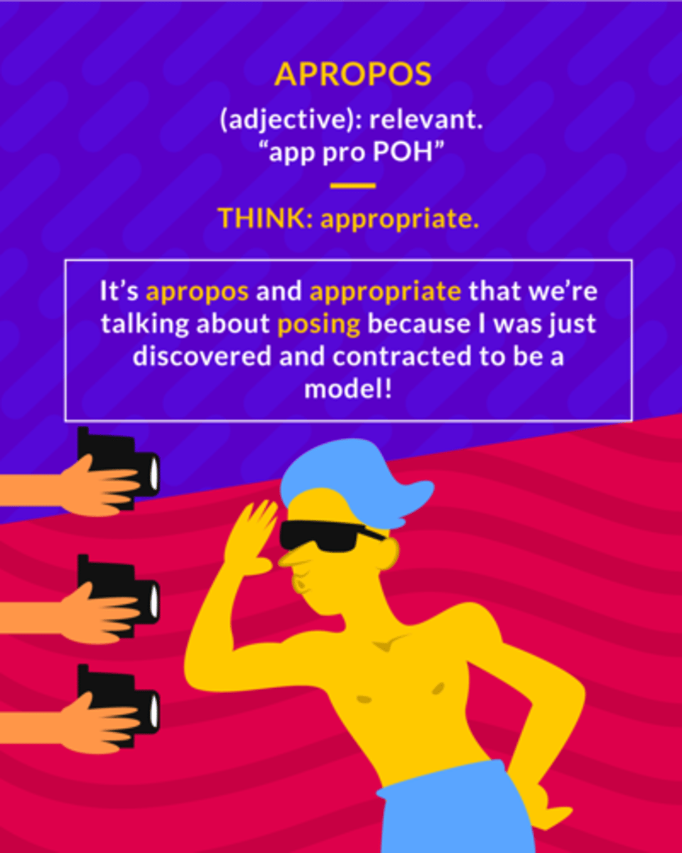 <p>(adj.) relevant</p><p>(adj.) relevant to the situation.</p>