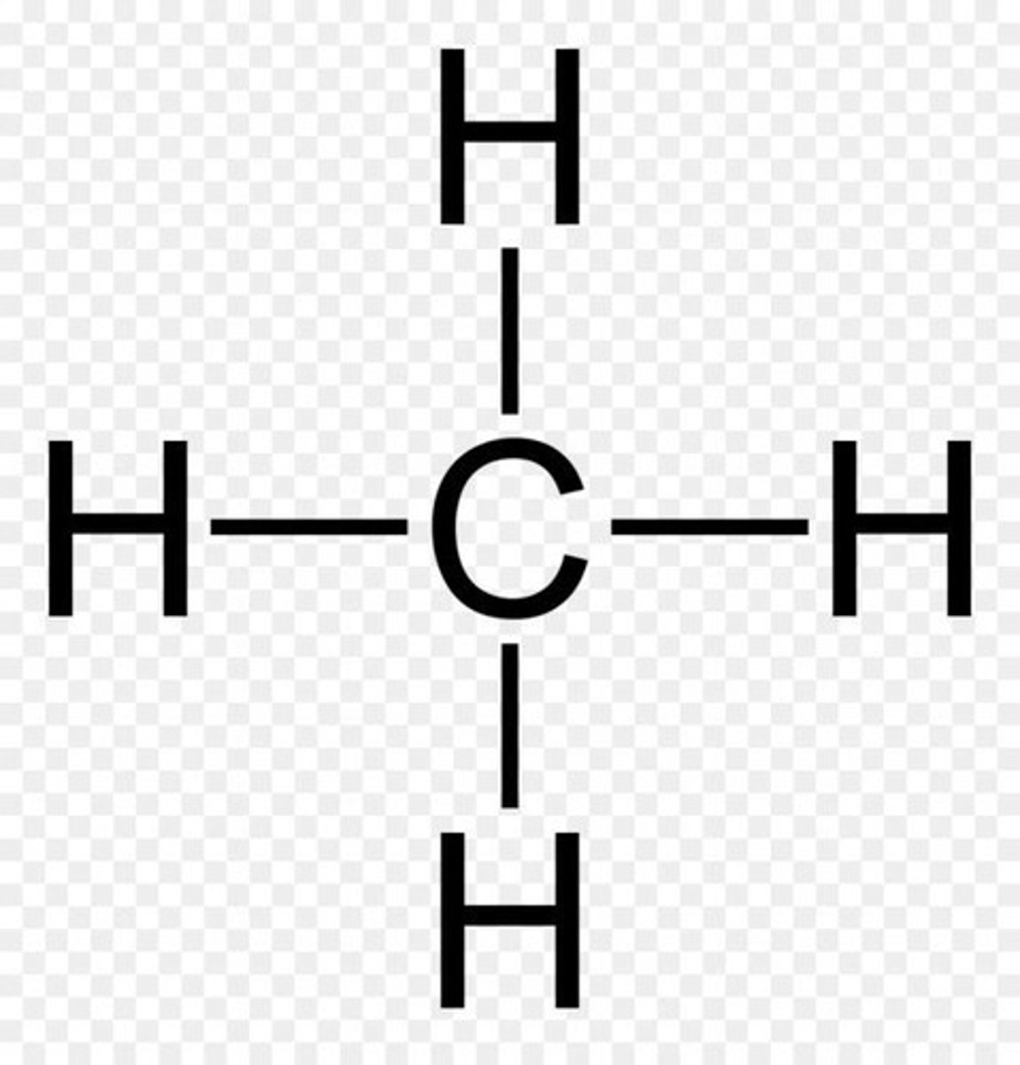 <p>Carbon forms four equivalent sp3 hybrid bonds.</p>
