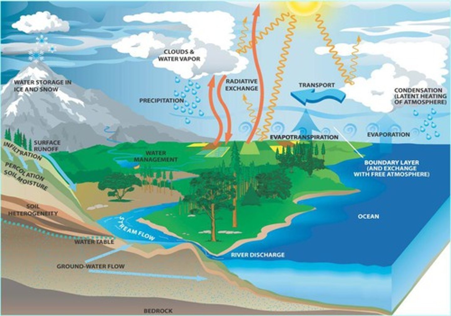 <p>where there are inputs and outputs of energy, but the matter stays within the systems <br><br>e.g., the global hydrological cycle and drainage basin system<br><br>e.g., the global carbon cycles</p>