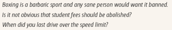 <p>Certain words = certain emotive connotations, may show researcher’s attitudes = possible demand characteristics. <br>Leading question = Directs interviewee towards a specific answer.<br>Questions must be neutral, use neutral language.</p>