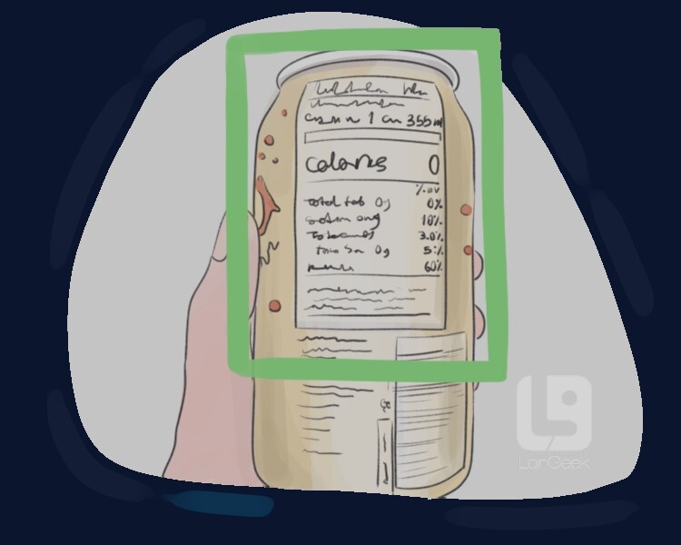 <p><strong>a piece of <u>paper</u> or other material that gives you information about the object it is attached to:</strong></p><p><br></p>