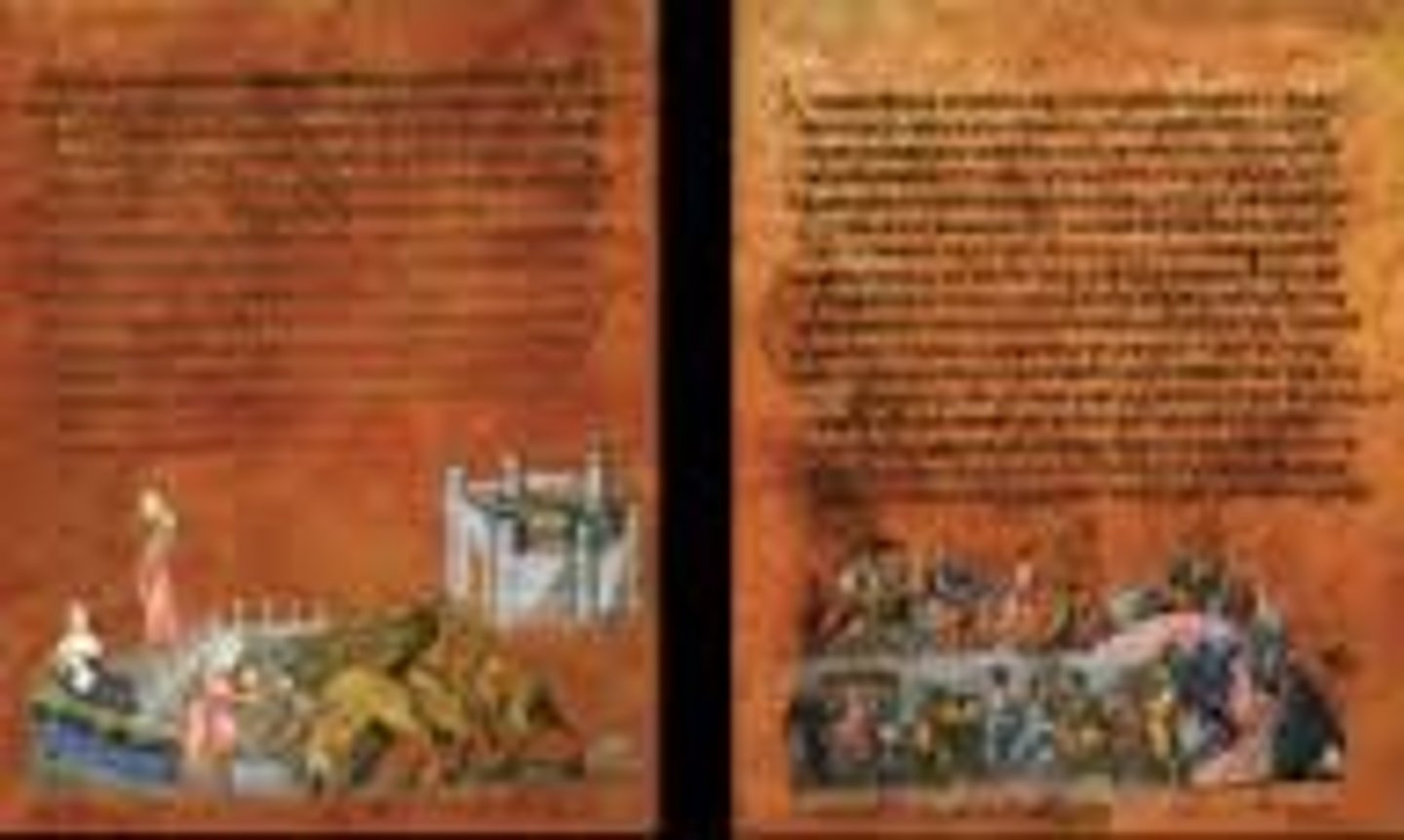 <p>Form;</p><p>-tempera, gold, and silver on purple vellum (animal skin)</p><p>-illuminated manuscript (pictures with words)</p><p>-continuous narrative</p><p>Content:</p><p>- stories from Genesis</p><p>-Jacob wrestles an angel at night</p><p>-Rebecca quenches thirst of camels and camel driver</p><p>-letters black now bc silver oxidized</p><p>-Greek writings&gt; Byzantine</p><p>Function:</p><p>-tell stories</p><p>Context:</p><p>-Early Byzantine Empire 6th century CE</p>