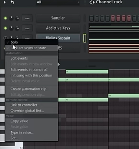 <p>Mute sounds or solo the sounds </p>