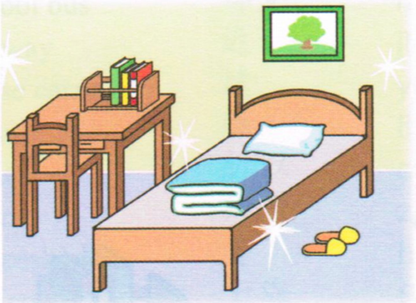 <p>gọn gàng, ngăn nắp</p>