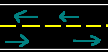 <p>A broken yellow line marks the left edge of a traffic lane where</p>