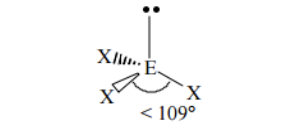 <p>4 domains, one lone pair of electrons</p>