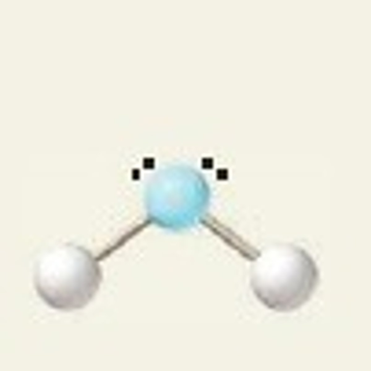 <p>2 bond groups 2 lone pairs. Less than 109.5.</p>