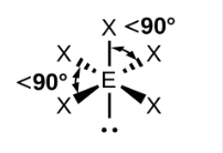<p>5 bonded pairs and 1 lone pair (1)</p>