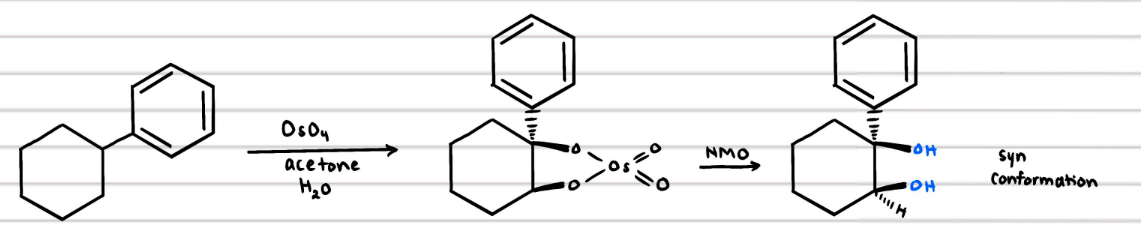 <p>OsO4/Acetone/H2O, NMO</p>