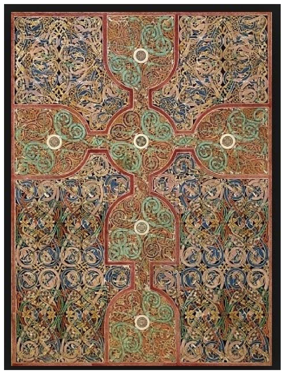 <p>Lindisfarne Gospels, England</p>