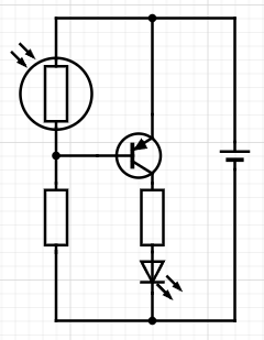<p><span style="color: rgb(255, 0, 0)"><strong>(rare + tough)</strong></span><br>PNP BJT use case diagram</p><ol><li><p>What happens to flow of electrons when there is low resistance in the LDR (darkness)? How is this different from NPN?</p></li><li><p>What happens when there is high resistance in the LDR (brightness) instead?</p></li></ol><p></p>