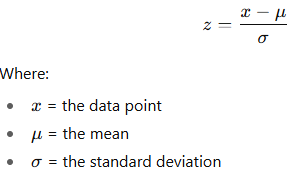 <p>z-score</p>