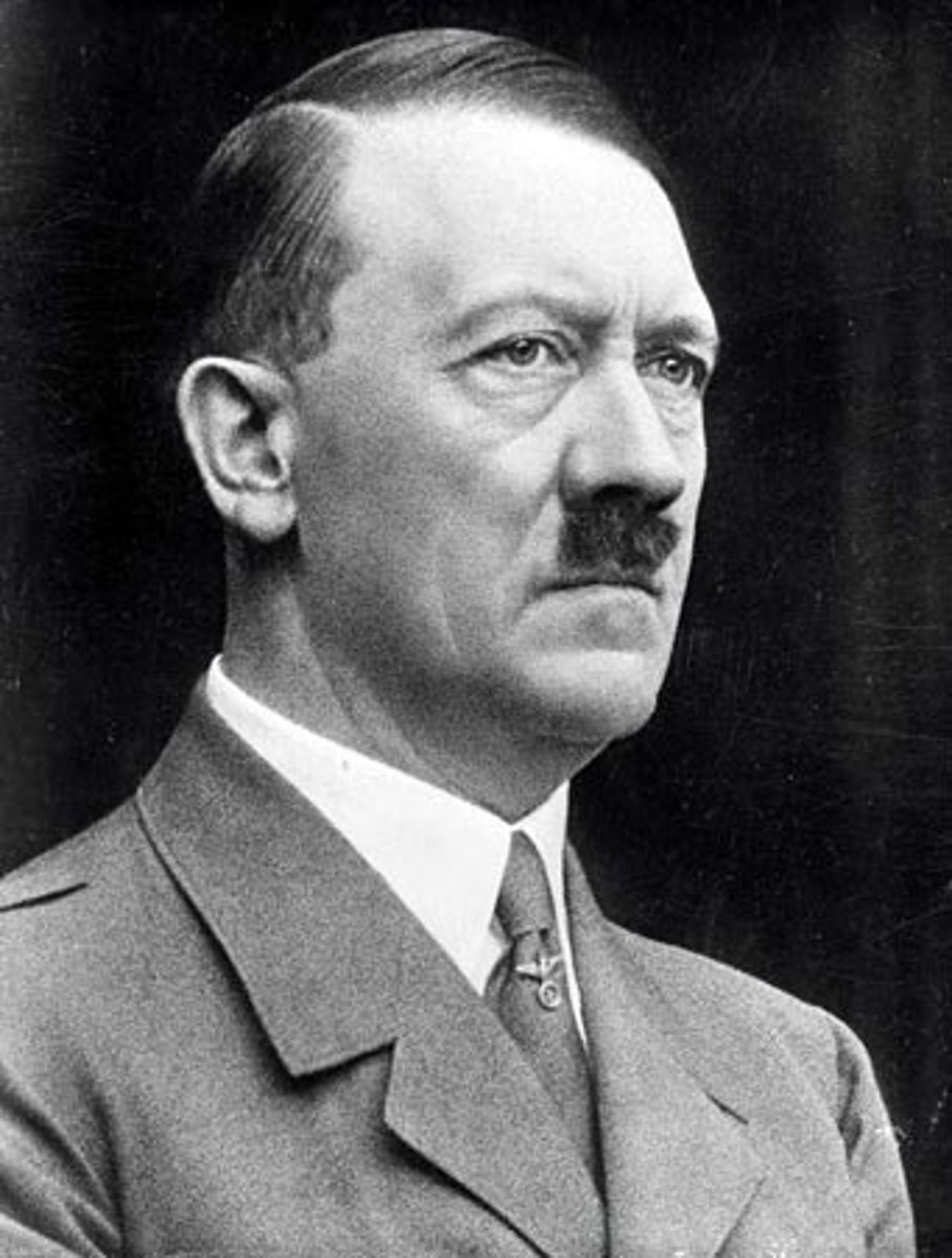 <p>Military Dictator and Chancellor of Germany during the 1930s and World War II, believed that the Aryan race was superior, implemented the Final Solution during the Holocaust, wrote Mein Kempf</p>