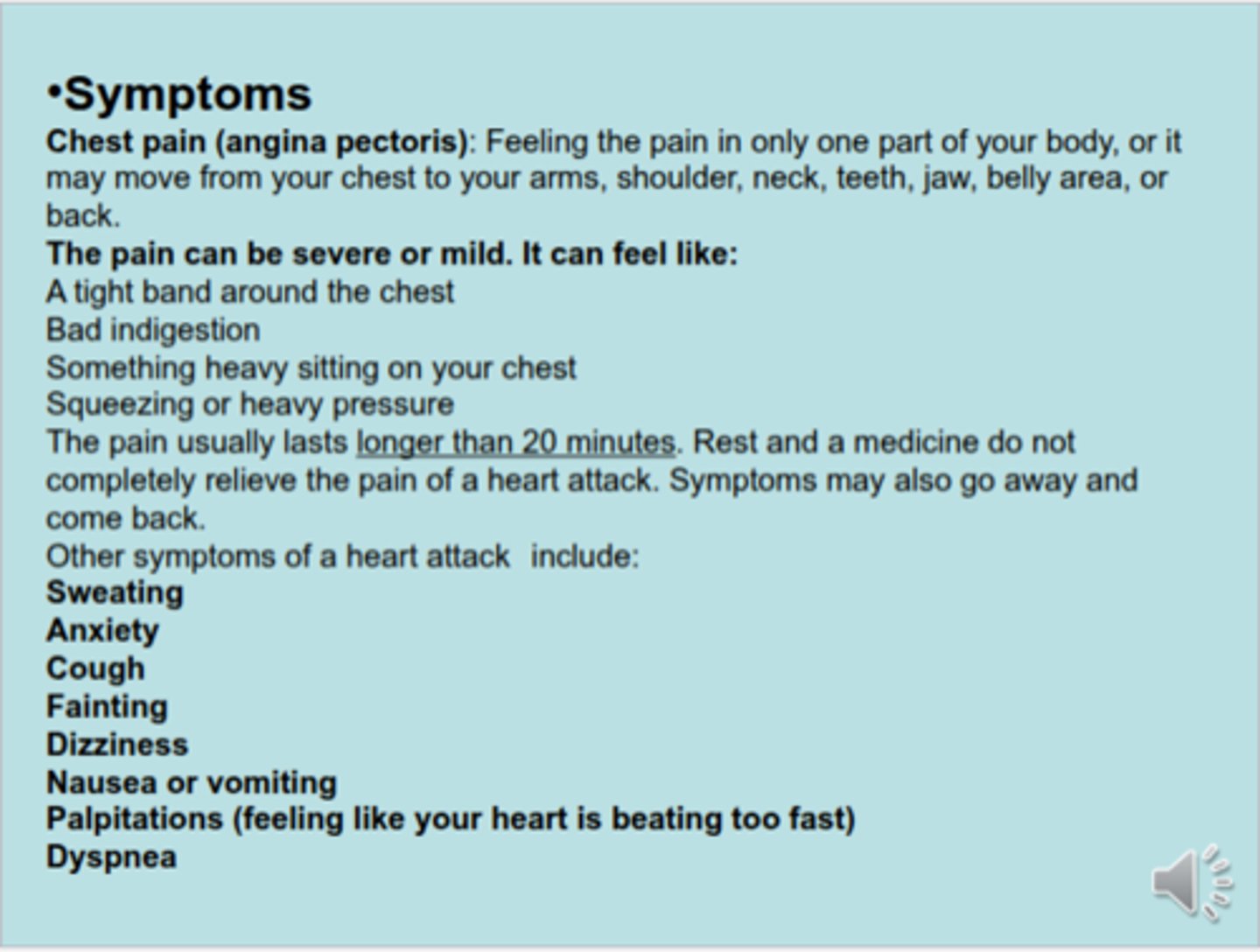 <p>retrosternal pain due to gastric reflux/ the stomach acid can sometimes easily get into the esophagus, which burns it. Duration of this time is 5-10 mins</p><p>-</p><p>BUT! in MI, duration of pain is 20 minitues</p><p>-</p><p>MI referred pain is in :</p><p>* retrosternal area</p><p>* submandibular region</p><p>* posterior L. shoulder</p><p>* L. forearm</p><p>* Last 2 fingers on L. hand</p>