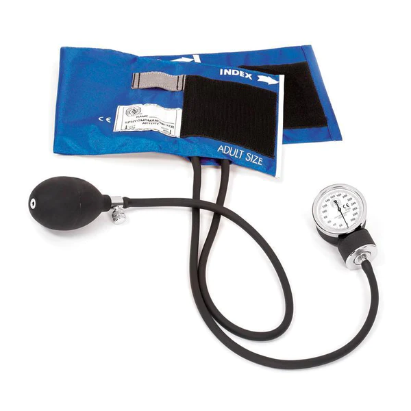 <p>Parts of a sphygmomanometer</p>