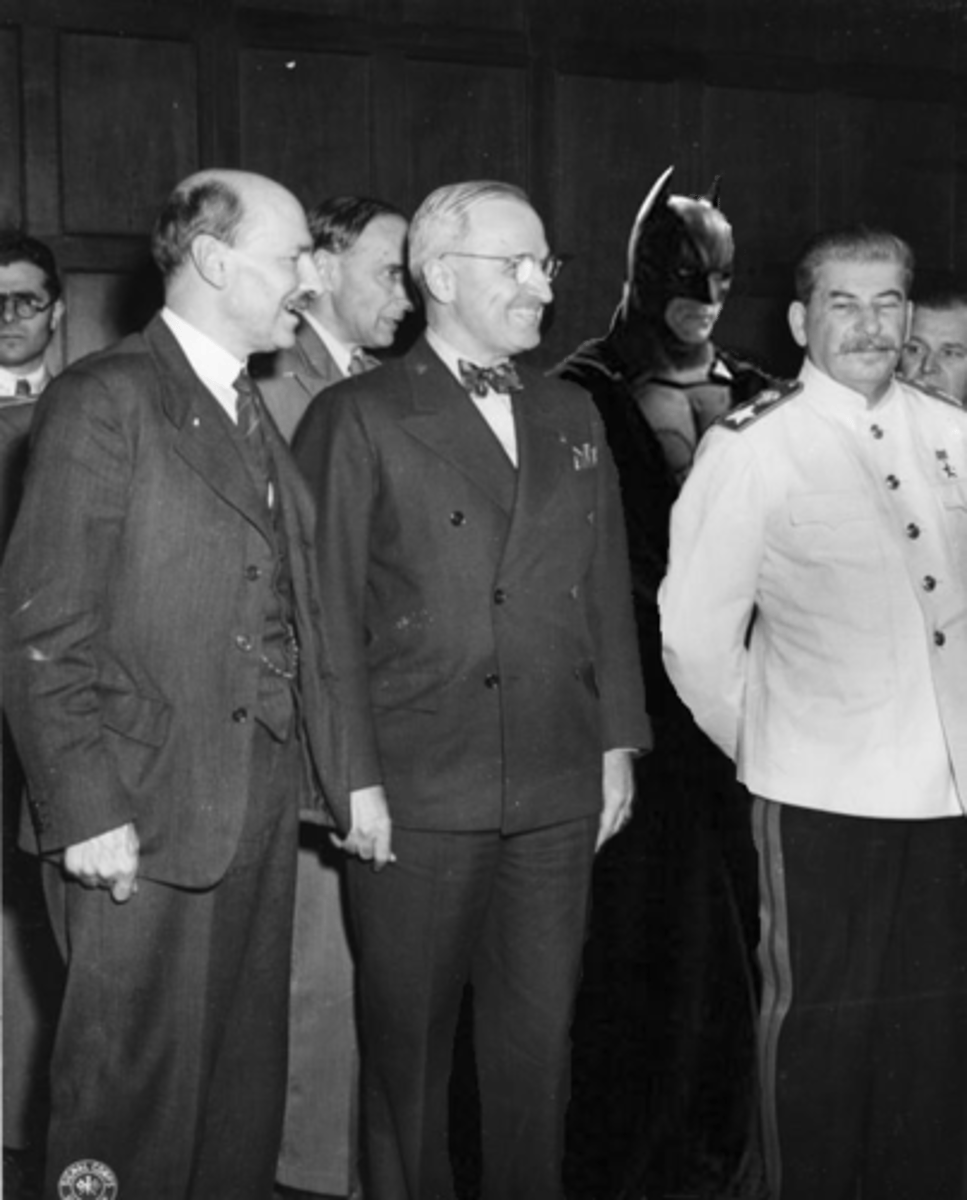 <p>The final wartime meeting of Truman, Churchill, and Stalin discussed the future of Europe but their failure to reach meaningful agreements soon led to the onset of the Cold War.</p>