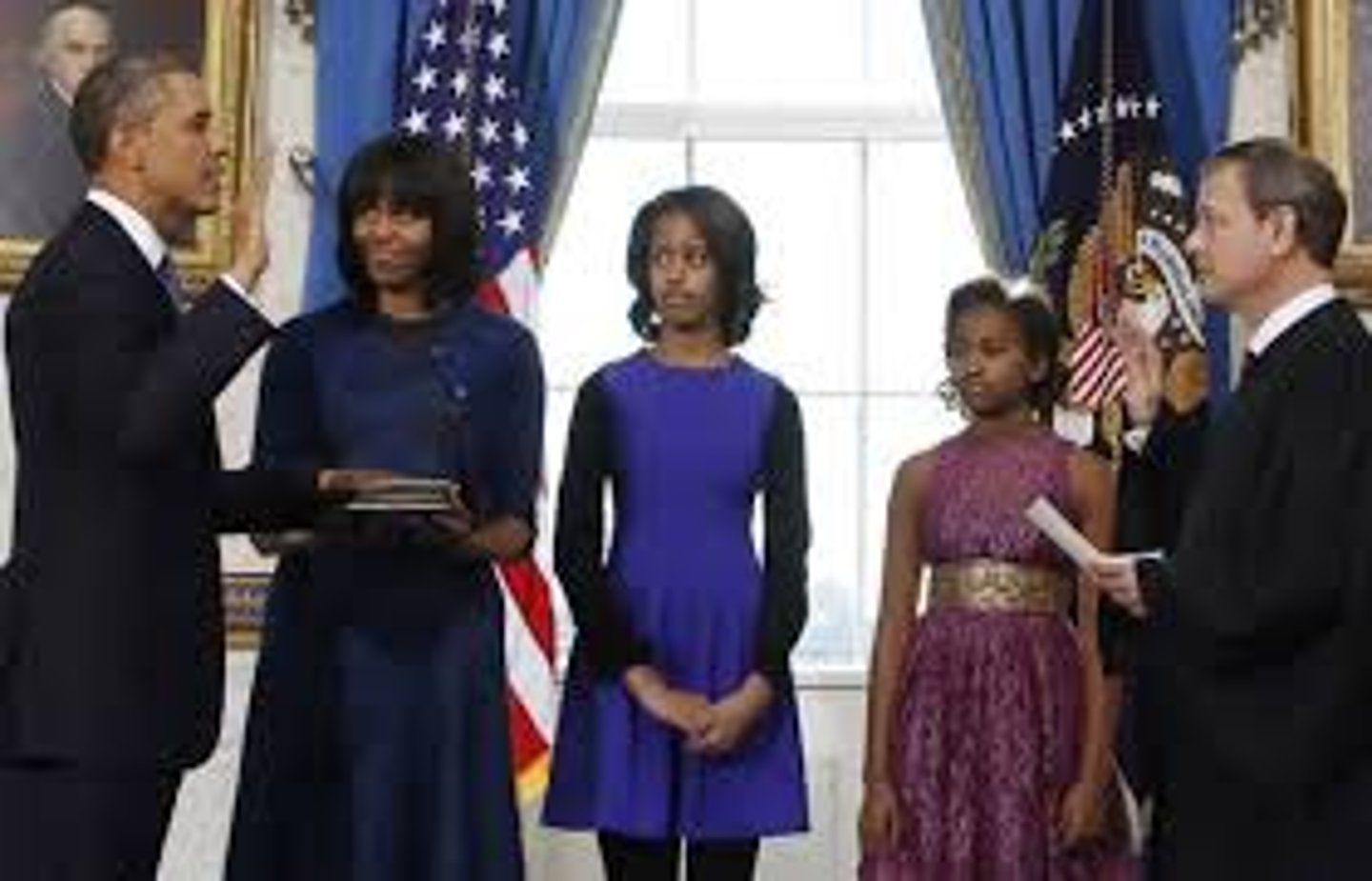 <p>Oath take by the President the day he takes office, pledging to "faithfully execute" the office and "preserve, protect, and defend" the Constitution</p>