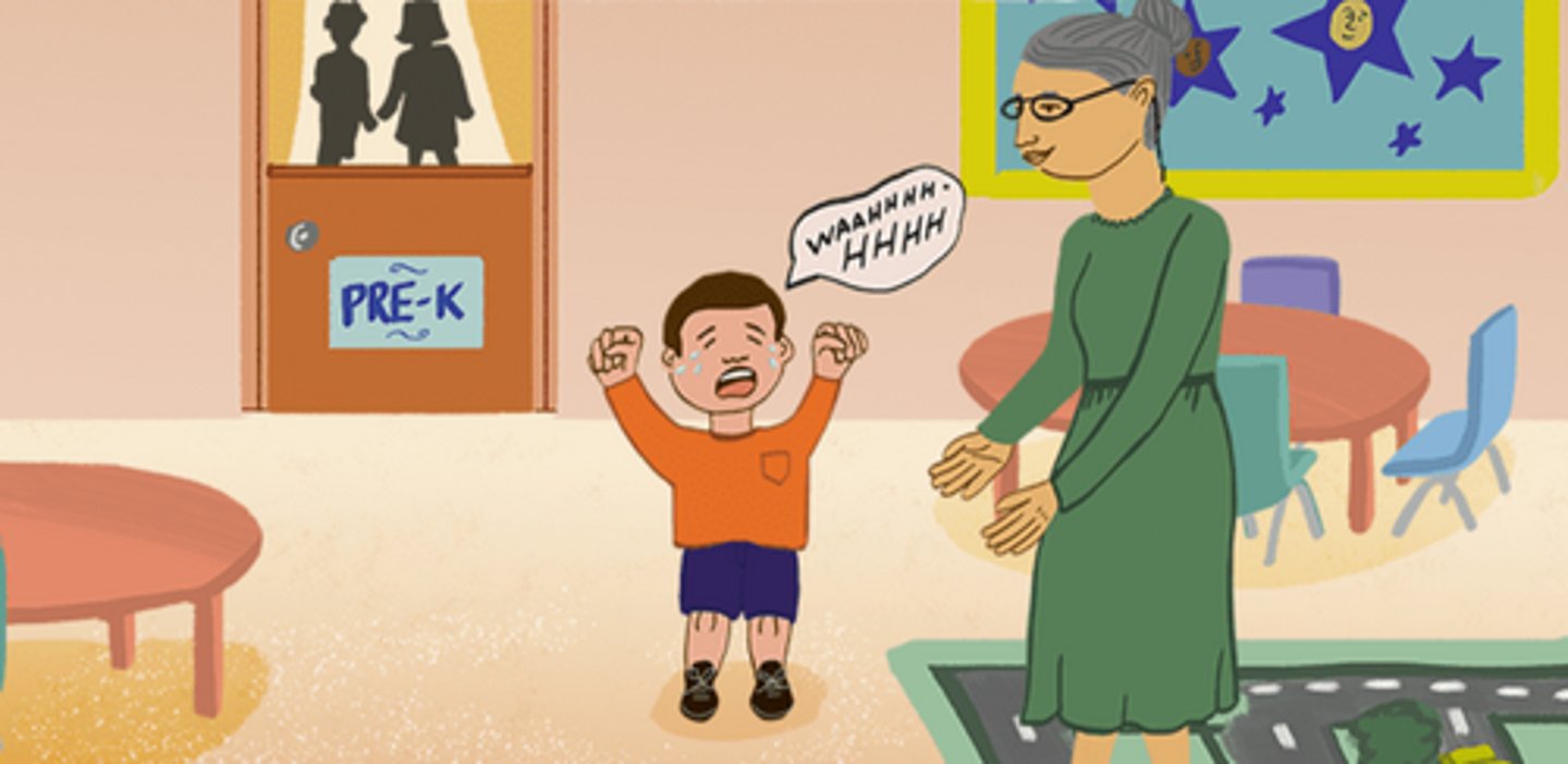 <p>the type of attachment indicated by the infant not exploring but seeking closeness to the mother in the Ainsworth Strange Situation procedure, showing high levels of distress when the mother leaves, and ambivalent behavior when she returns--by alternatively clinging and pushing away from her.</p>