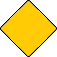 <p>What does a diamond shape traffic sign indicate?</p>