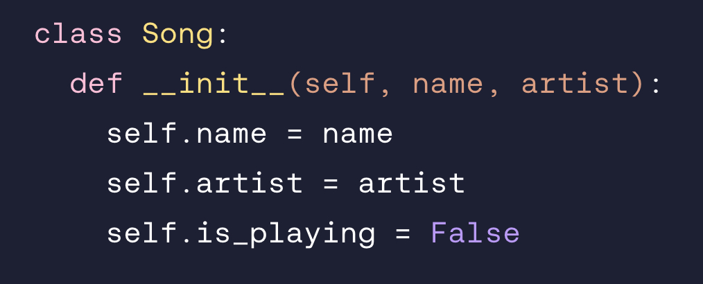 <p>Create an instance called song of the class where  n⁠a⁠m⁠e⁠ ⁠ ⁠=⁠ "⁠H⁠a⁠p⁠p⁠y⁠ B⁠i⁠r⁠t⁠h⁠d⁠a⁠y⁠"⁠  and  a⁠r⁠t⁠i⁠s⁠t⁠ =⁠ "⁠u⁠n⁠k⁠n⁠o⁠w⁠n⁠"⁠ </p>