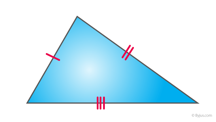 <p>-NO EQUAL SIDES</p><p>-NO EQUAL ANGLES</p><p></p>