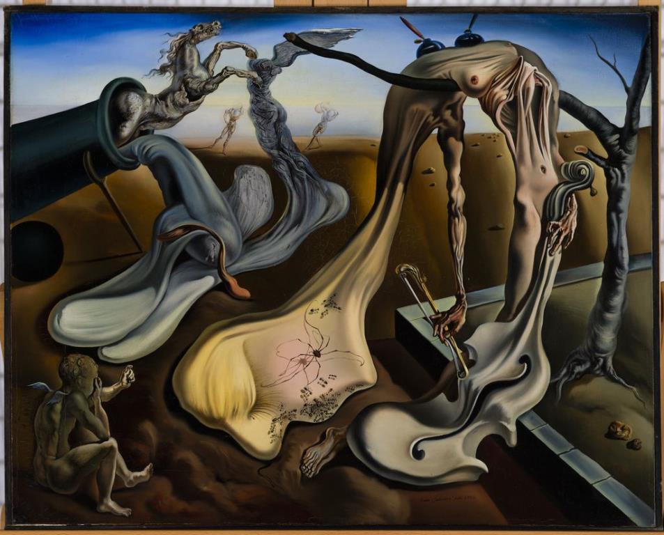 <p>Identify the nature of art used in this image</p>