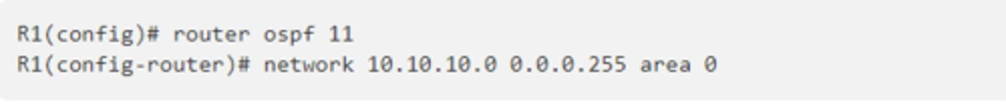 <p>A network technician issues the following commands when configuring a router:</p><p>What does the number 11 represent?</p>