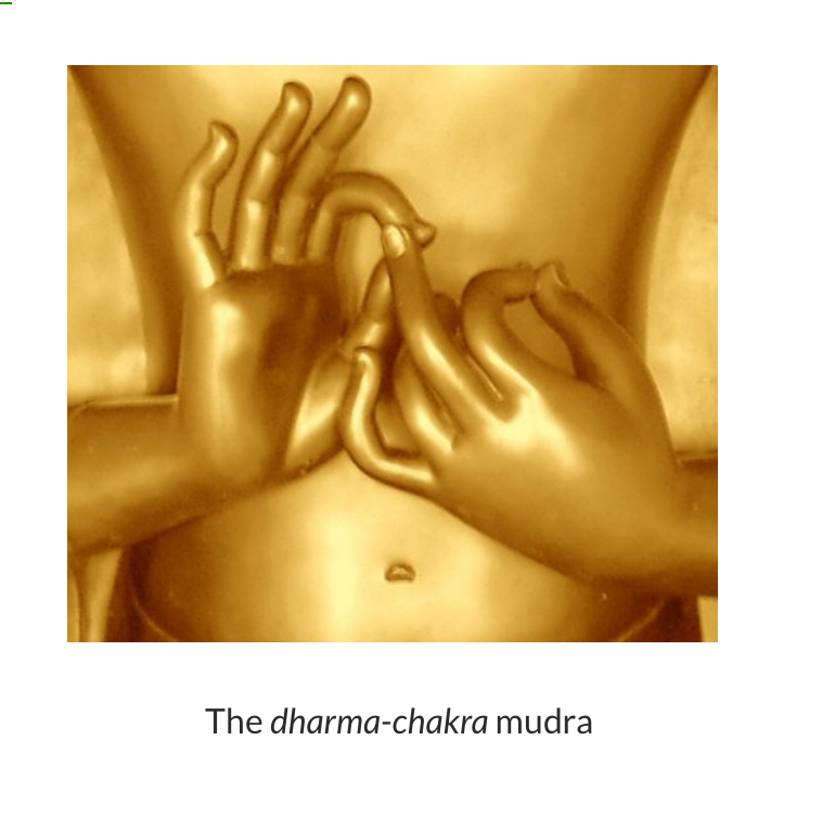 <p>In Hindu and Buddhist art, a hand gesture is used to express the meaning of an image of a divinity. While some mudras involve the entire body, most are performed with the hands and fingers. Mudras denote specific behaviors, actions, or states of mind</p>
