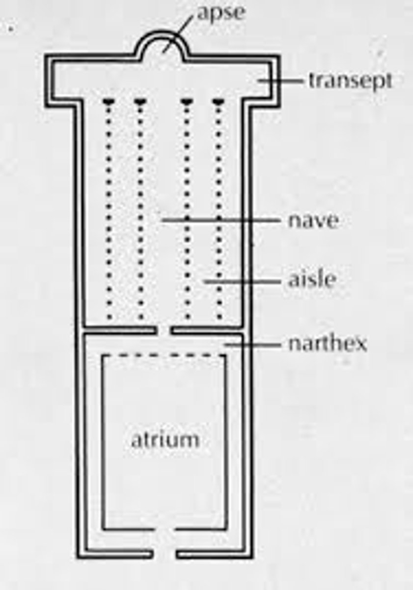 <p>An entrance hall or vestibule located at the western end of an early Christian church, preceding the nave.</p>