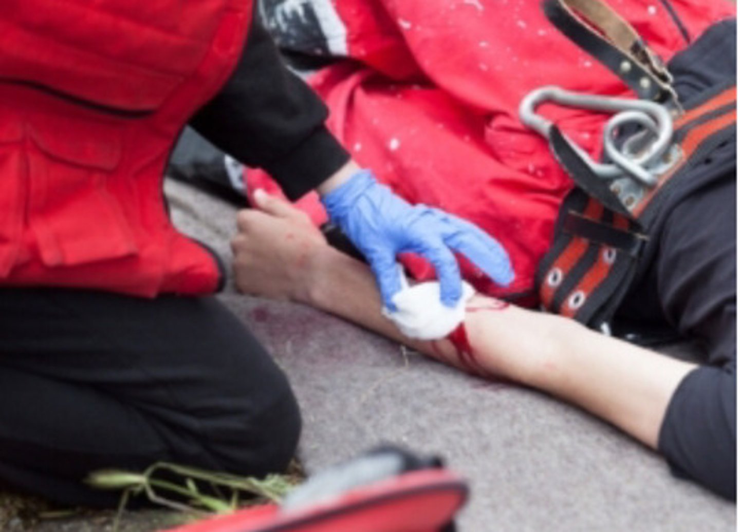 <p>specific eye, mouth, other mucous membrane, non-intact skin, or parenteral contact with blood or other potentially infectious materials that results from the performance of an employee's duties</p>