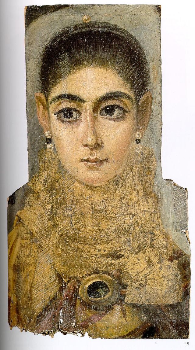 <p>-Egypt part of the Roman Empire, combination of egyptian, greek, and roman traditions -Over 900 found -Painted portraits, attached to bodie (less expensive than death masks) -Blending of Greek, Egyptians and Roman traditions -Painting - classical greek tradition, 4 color palette -Naturalism, people are more realistic -They&apos;re REAL PEOPLE, real humans!! -Turned head = ethos, inner thoughts -The Egyptians still mummify the bodies minus the fancy ass death mask -Accurate portraits of specific people -RED YELLOW BLACK WHITE: I need that Bob Ross color palette</p>