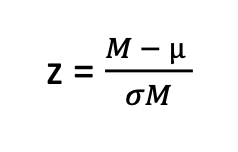 <p>1) state hyp. </p><ul><li><p>H<sub>0</sub>: <span>μ</span><span><sub><span>treatmen t</span></sub></span><sub><span></span></sub><span>= μ</span><span><sub><span>known</span></sub></span><sub><span></span></sub></p></li><li><p><span>H</span><sub><span>1</span></sub><span>: μ</span><span><sub><span>treatment</span></sub></span><span> </span><span><span>≠ </span></span><span>μ</span><span><sub><span>known</span></sub></span><sub><span></span></sub></p></li></ul><p>3) calculate z-score</p><ul><li><p>calculate std. error of mean (<span><span>σ</span><sub><span>M)</span></sub></span></p></li><li><p><span><span>calculate z </span></span></p></li></ul><p>4) make decision </p><ul><li><p>|z<span><span>| ≥ |1.96|</span></span></p></li></ul><p></p>