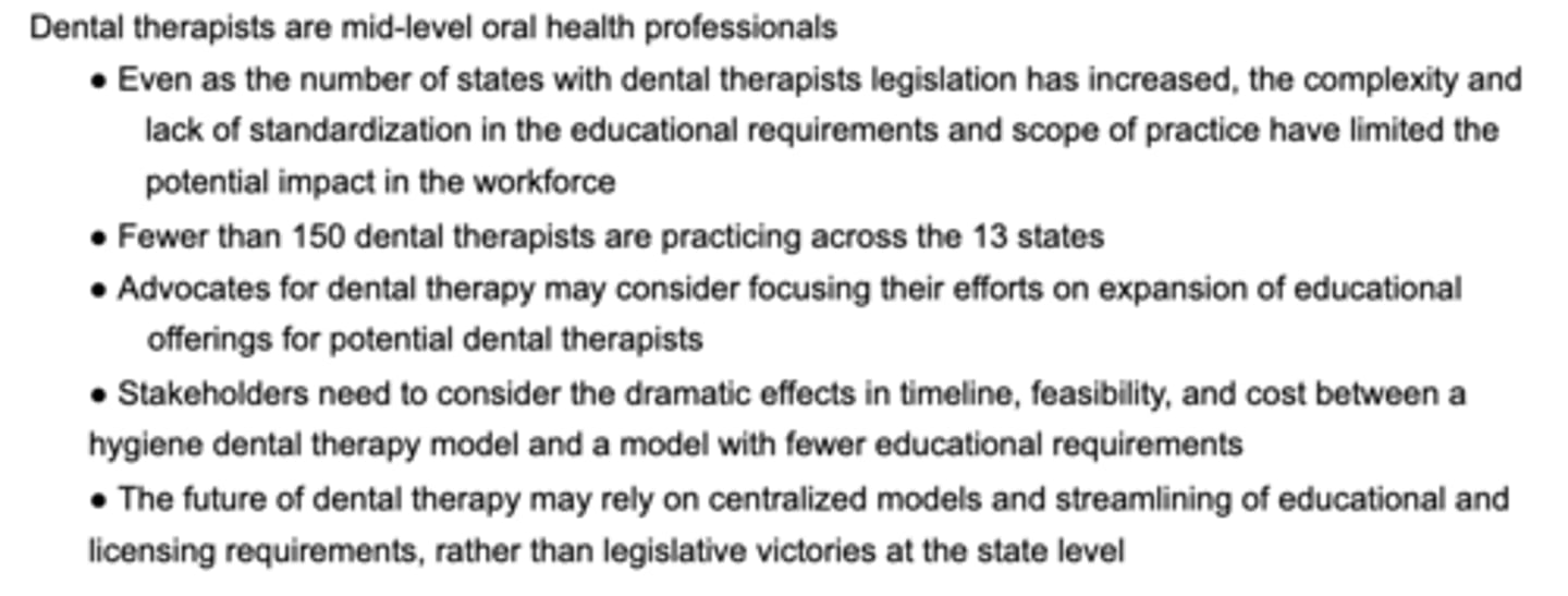 <p>Dental therapist</p>