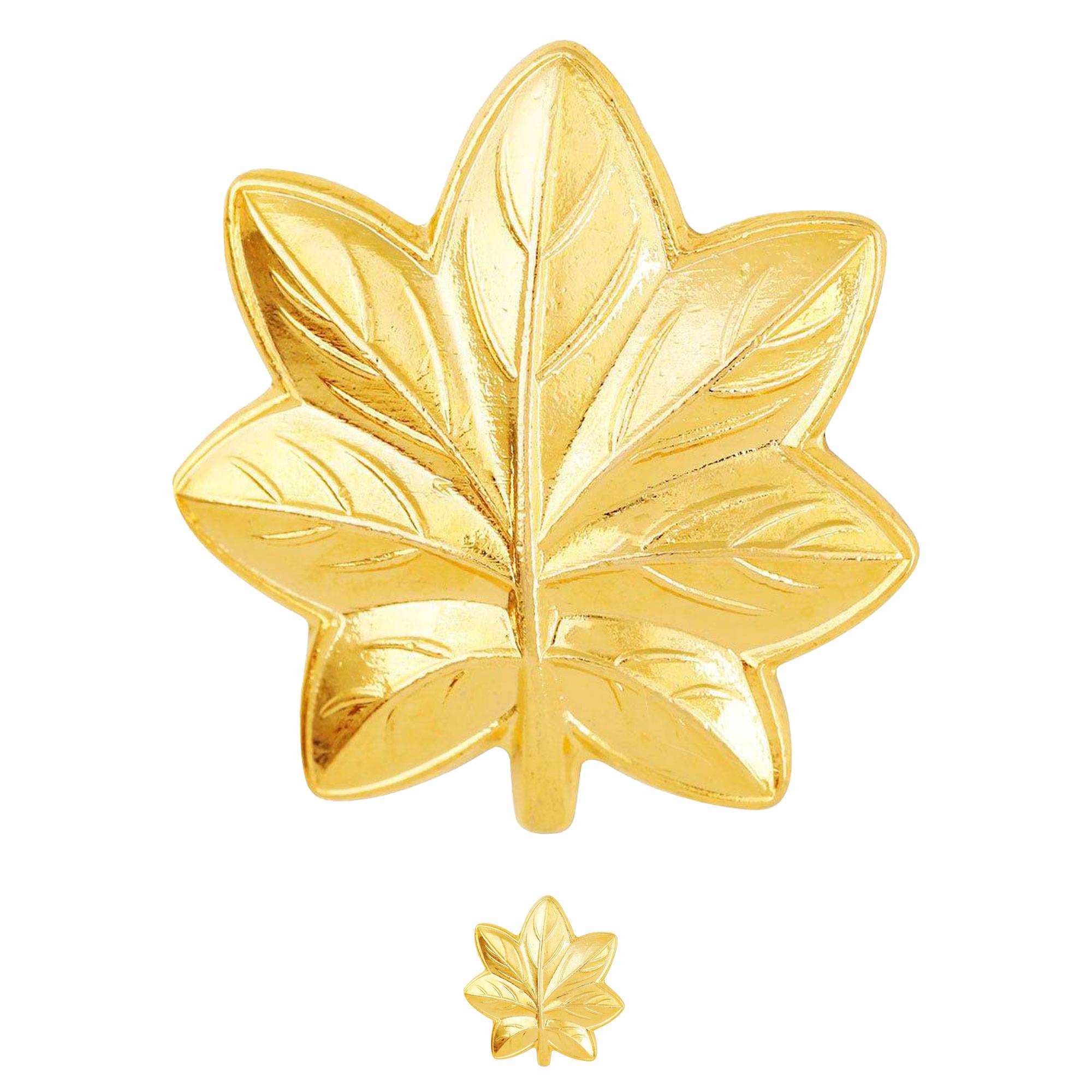 <p>one gold oak leaf</p>