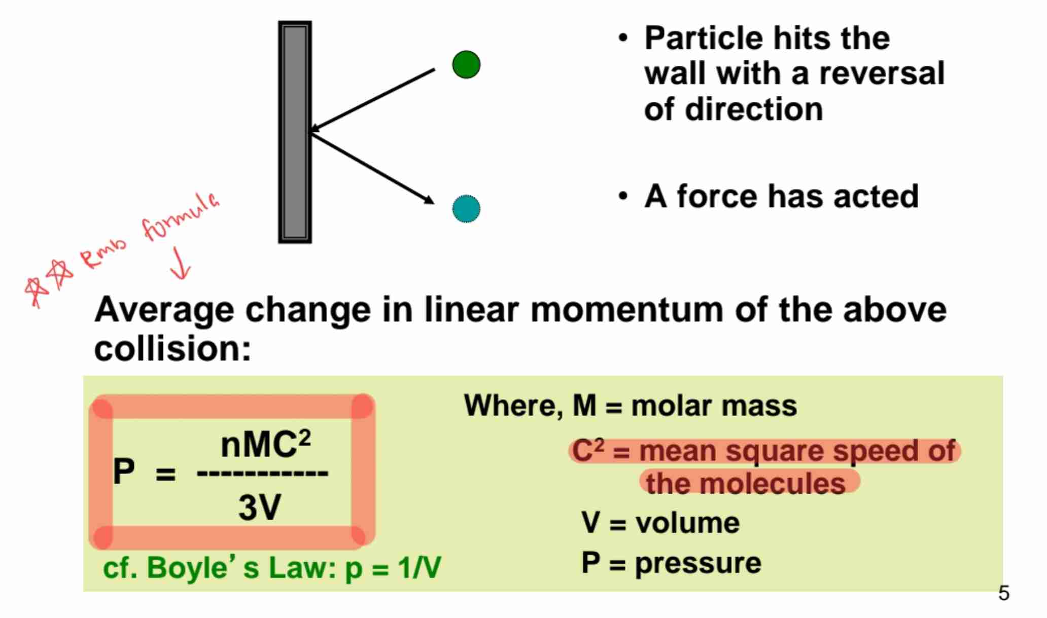 <p><span>The equation links pressure with molecular speed.</span></p>