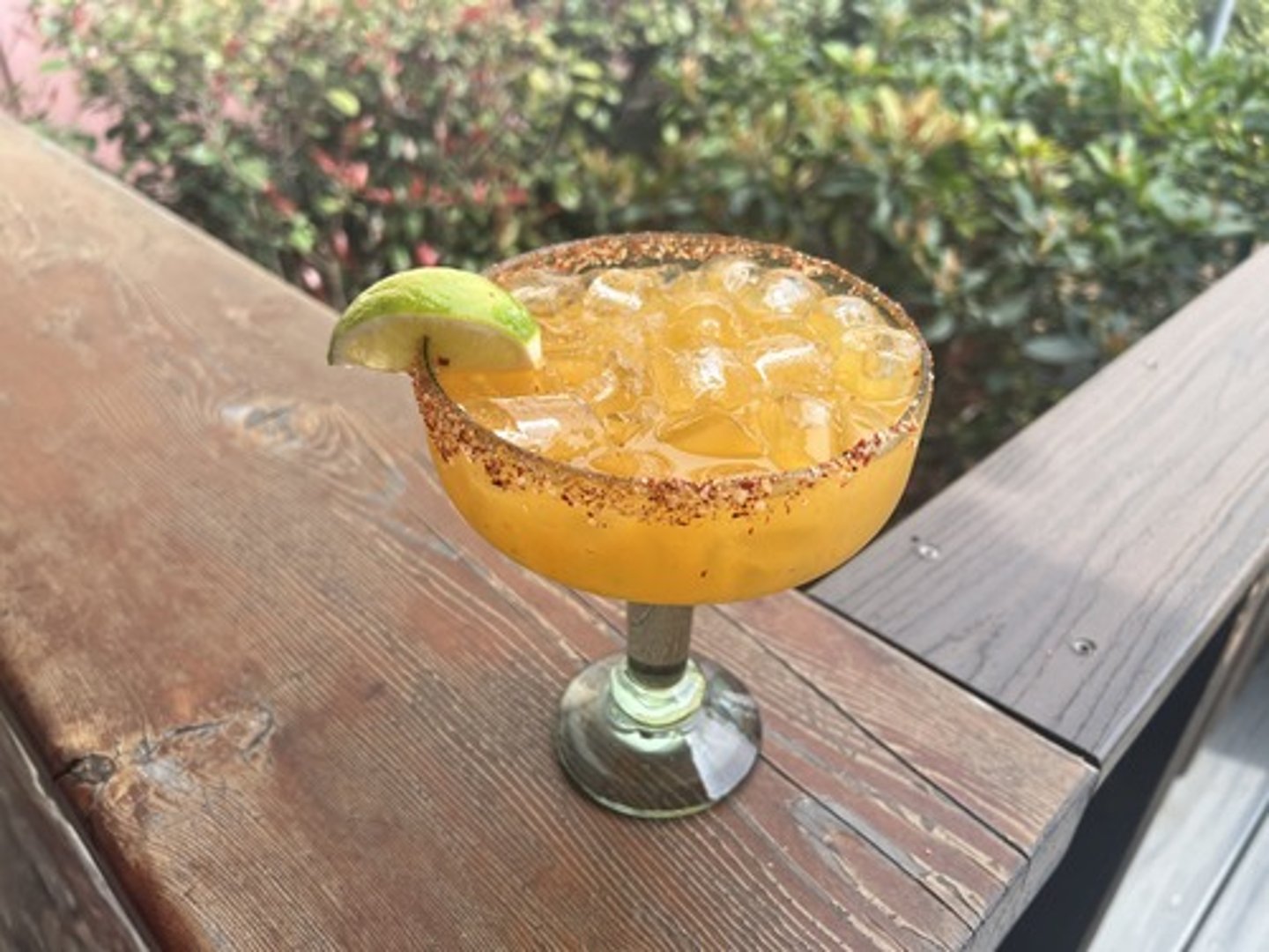 <p>Pica Rita</p><p>- Tanteo Habanero tequila</p><p>- Espolòn Reposado tequila</p><p>- Real Mango puree</p><p>- Simple syrup</p><p>- Lime juice</p><p>- Cholula hot sauce</p><p>Garnish: Lime wedge and chile salt rim</p><p>Flavor profile: Light, refreshing and spicy</p><p>Selling description: A refreshing and fruity spicy margarita.</p>