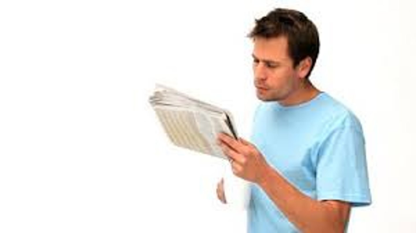 <p>you read</p>